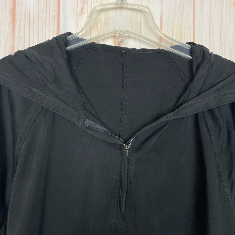 Black Hooded Pullover Jacket - Picture 2 of 11